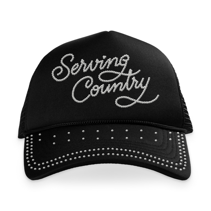 Serving Country Trucker Hat - Black